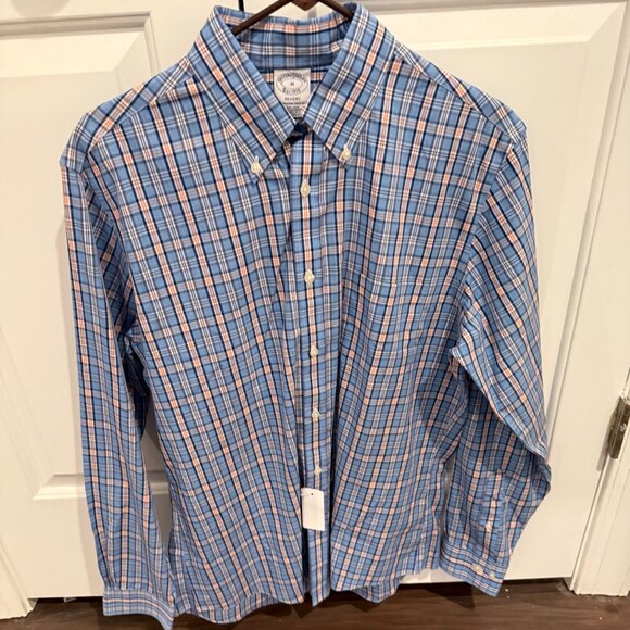 Brooks Brothers M Blue Button Down, NEW with tags - Picture 1 of 3